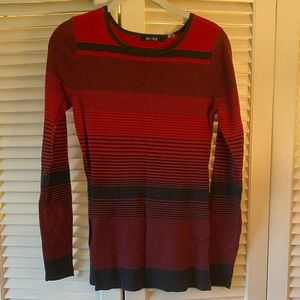 Nic+Zoe Red striped Sweater in a size Small